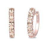 Eliza 10K Rose Gold Oval-Cut Morganite Earrings