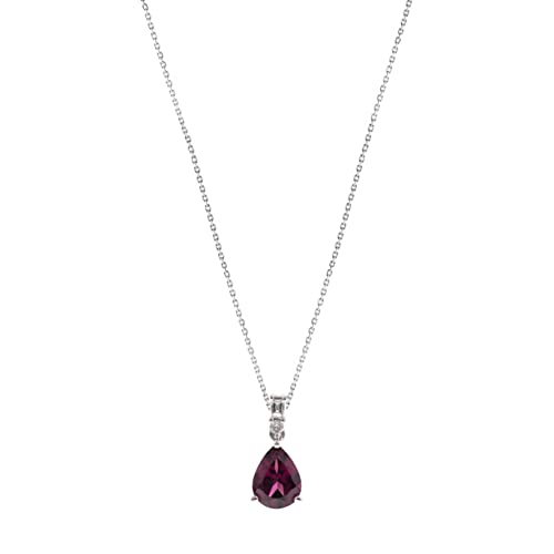 Emmie 10K White Gold Pear-cut Madagascar Rhodolite Pendant