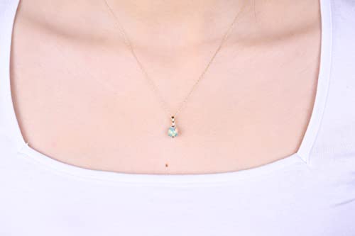 Eleanor 10K Yellow Gold Cushion-Cut Opal Pendant