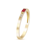 Brianna 10K Yellow Gold Emerald-Cut Mozambique Ruby Ring