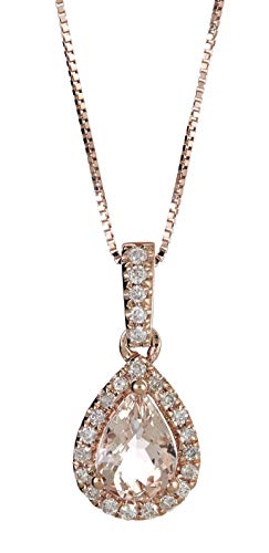 Ramona 14K Rose Gold Pear-cut Madagascar Morganite Pendant