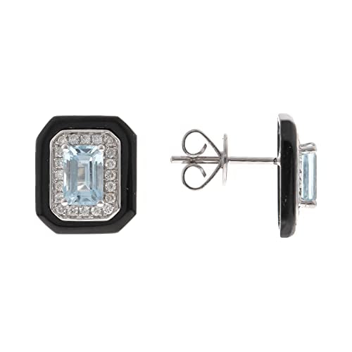 Valentina 14K White Gold Emerald-Cut Aquamarine Earrings