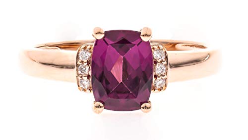 Ryleigh 10K Rose Gold Cushion-Cut Pink Garnet Ring