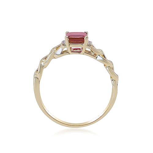 Abby 14K Yellow Gold Emerald-Cut Mexican Fire Opal Ring