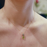 Robin 10K Yellow Gold Cushion-Cut Manchurian Peridot Pendant