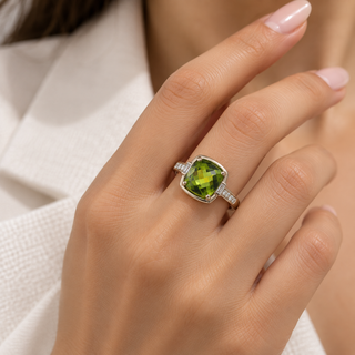 Olivia 14K Yellow Gold Peridot Ring