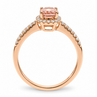 Ezra 14K Rose Gold Oval-Cut Madagascar Morganite Ring
