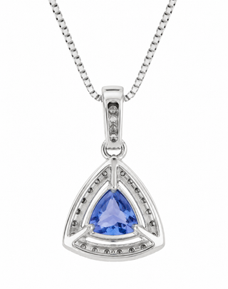 Madelyn 10K White Gold Trillion-Cut Tanzanite Pendant