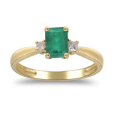 Penelope 10K Yellow Gold Emerald-Cut Emerald Ring