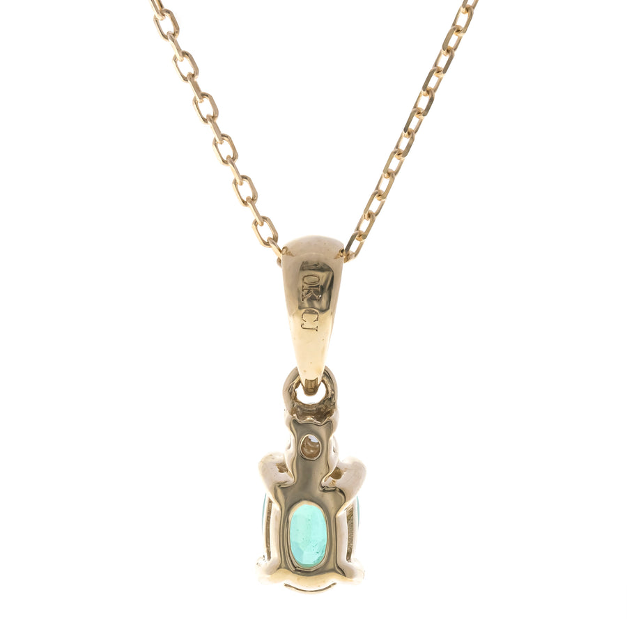 Willow 10K Yellow Gold Oval-Cut Emerald Pendant