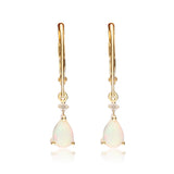 Jordyn 14K Yellow Gold Pear-Cut Natural African Opal Earring