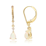 Jordyn 14K Yellow Gold Pear-Cut Natural African Opal Earring