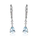 Sky 14K White Gold Pear-Cut Aquamarine Earrings
