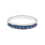 Faith 10K White Gold Oval-Cut Ceylon Blue Sapphire Ring