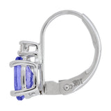 Brookes 10K White Gold Oval-Cut Tanzanian Tanzanite Earring