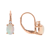 Eleanor 10K Rose Gold Oval-Cut Opal Earring