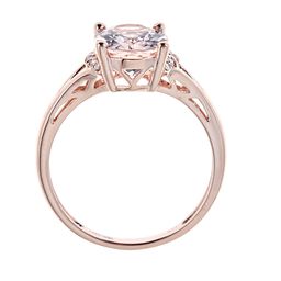 Jemma 10K Rose Gold Oval-Cut Madagascar Morganite Ring