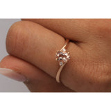 Kaylee 10K Rose Gold Oval-Cut Madagascar Morganite Ring