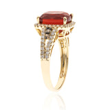Aurelia 14K Yellow Gold Cushion-Cut Mexican Fire Opal Ring