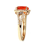 Ana 14K Yellow Gold Oval-Cut Mexican Fire Opal Ring