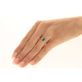 Stevie 10K Yellow Gold Oval-Cut Emerald Ring