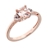 Joelle 10K Rose Gold Oval-Cut Madagascar Morganite Ring