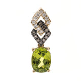 Robin 10K Yellow Gold Cushion-Cut Manchurian Peridot Pendant