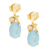 Arlet 14K Yellow Gold Oval-Cut Natural African Opal Earrings