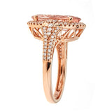Emelia 14K Rose Gold Oval-Cut Madagascar Morganite Ring
