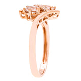 Natalia 10K Rose Gold Round-Cut Morganite Ring