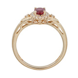 Cecilia 10K Yellow Gold Oval-Cut  Mozambique Ruby Ring