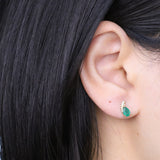 Celeste 10K Yellow Gold Pear-Cut Emerald Earring
