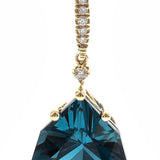 Sandra 14K Yellow Gold Fancy-Cut Brazilian London Blue Topaz Pendant
