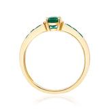 Raina 10K Yellow Gold Emerald-Cut Natural Zambian Emerald Ring