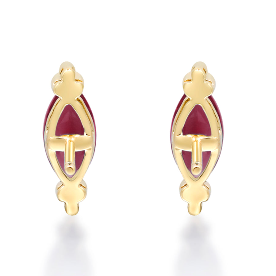 Esme 10K Yellow Gold Marquise-Cut Mozambique Ruby Earring