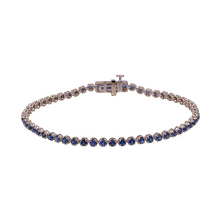 Ruth 14K Yellow Gold Round-Cut Blue Sapphire Bracelet