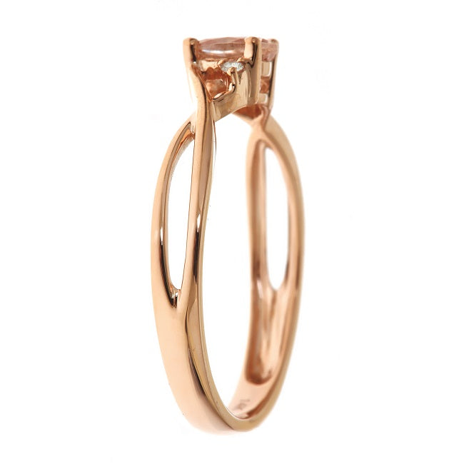 Emmaline 14K Rose Gold Oval-Cut Madagascar Morganite Ring