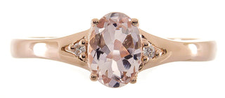 Luisa 10K Rose Gold Oval-Cut Madagascar Morganite Ring