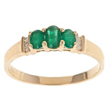 Aliyah 14K Yellow Gold Oval-Cut Natural Zambian Emerald Ring
