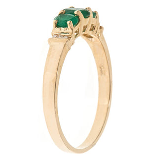 Aliyah 14K Yellow Gold Oval-Cut Natural Zambian Emerald Ring