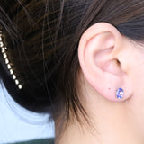 Elianna 14K White Gold Oval-Cut Tanzanite Earrings