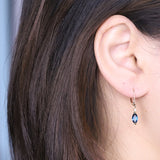 Caroline 10K Yellow Gold Marquise-Cut Brazilian London Blue Topaz Earrings
