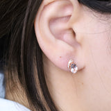 Julia 10K Rose Gold Oval-Cut Morganite Earrings