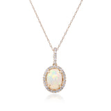 Kinsley 14K Yellow Gold Oval-Cut Opal Pendant