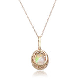 Kinsley 14K Yellow Gold Oval-Cut Opal Pendant