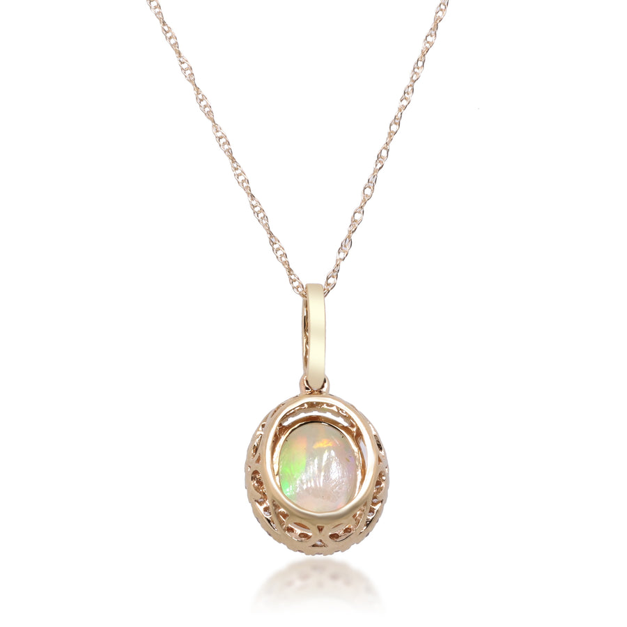 Kinsley 14K Yellow Gold Oval-Cut Opal Pendant