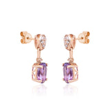 Haley 14K Rose Gold Oval-Cut Brazilian Amethyst Earring