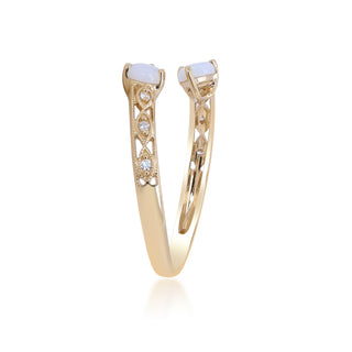 Rachael 14K Yellow Gold Pear-Cut Natural African Opal Ring