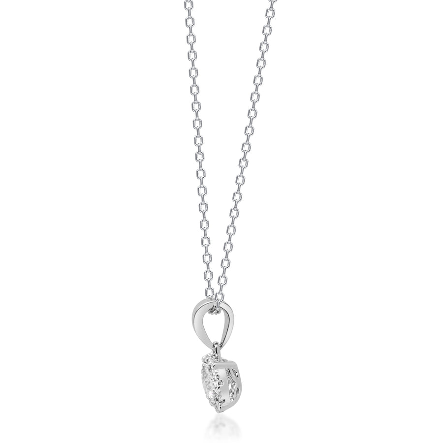 Emersyn 14K White Gold Round-Cut White Diamond Pendant