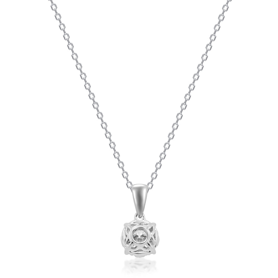 Emersyn 14K White Gold Round-Cut White Diamond Pendant